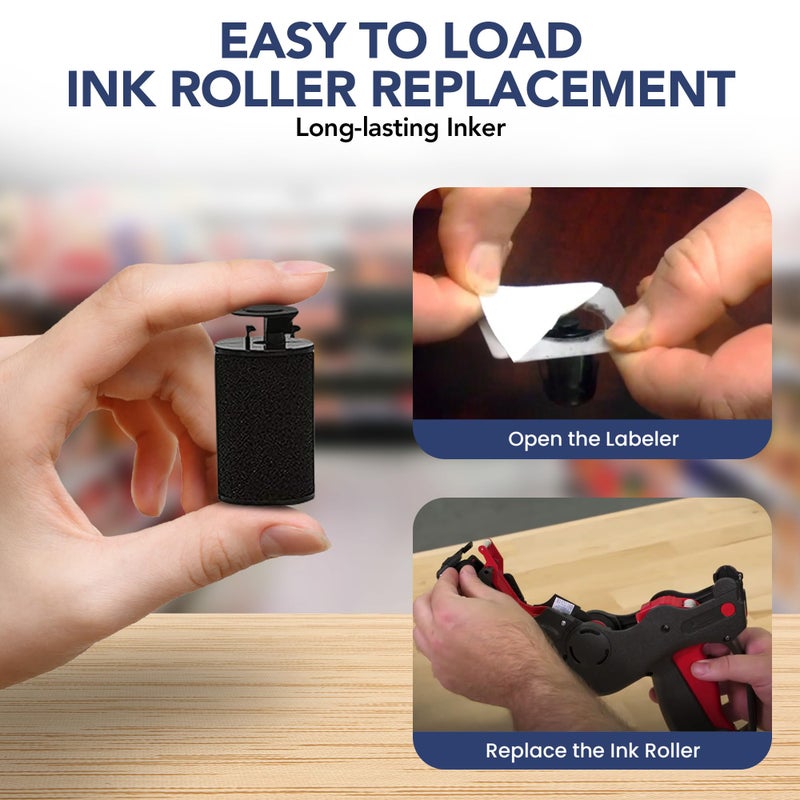 Perco Ink Roll for Monarch 1130, 1131 and 1136 Price and Date Guns - Pack of 4 Replacement Inkers for Monarch 1130, 1131 and 1136 Labelers - Easy to Load, Premium, Clear & Bold Prints - Made in USA - Image 5